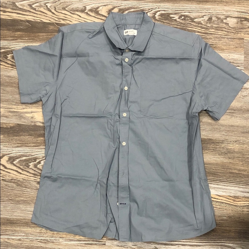 GAP Factory Men's Green Casual Button Down Shirt
